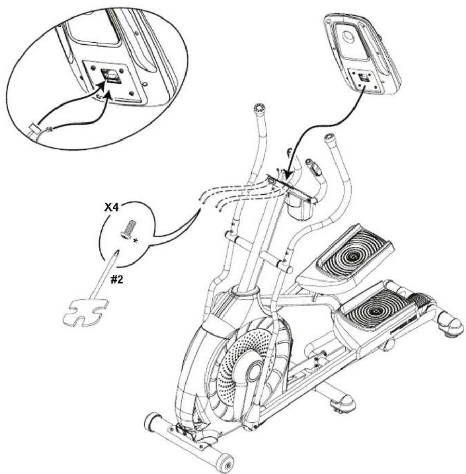 Schwinn 430 - 连接电缆，并将控制面板安装到车架组件上 - 1