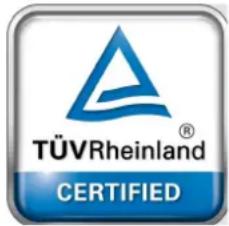 TÜVRheinland® CERTIFIED