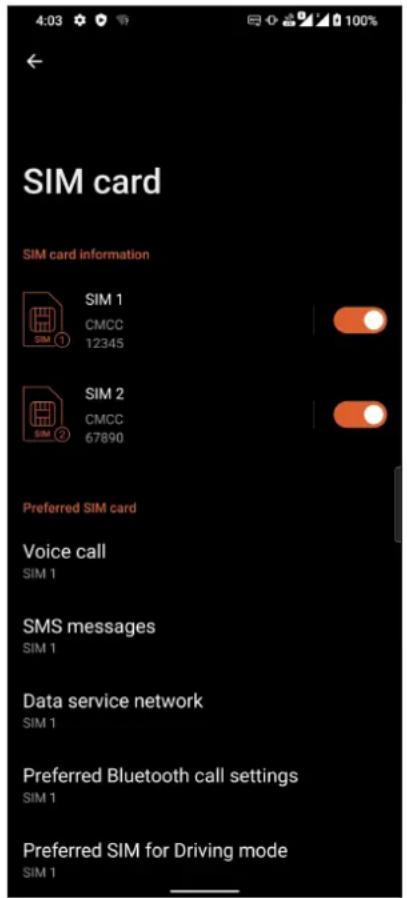 ASUS ROG Phone 6D - Používání dvou karet SIM - 1