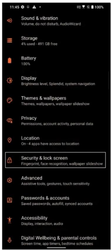 ASUS ROG Phone 6D - Nastavení odemknutí obličejem v části Settings (Nastavení) - 2