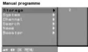 Manual programme Storage System Channel Search Name Booster 2