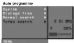 Auto programme System Storage from Normal search Turbo search C 01 (50) 7 36% FENJ