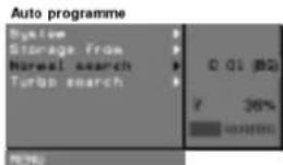 Auto programme Binary Storage from Normal search Turb search 0.01 (82) F 36% 40%