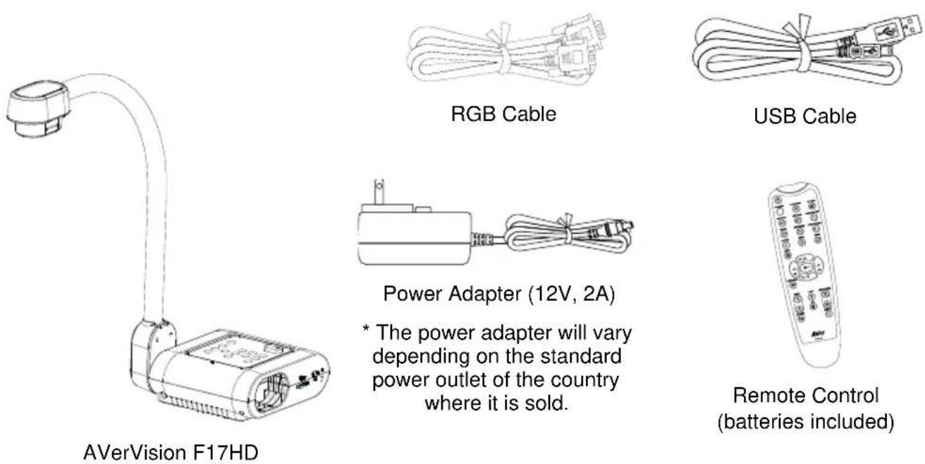 AVer Vision F17HD - Package Contents - 1