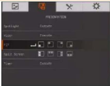 PRESENTATION Spotlight Execute Video Execute PDF Split Screen Timer Execute