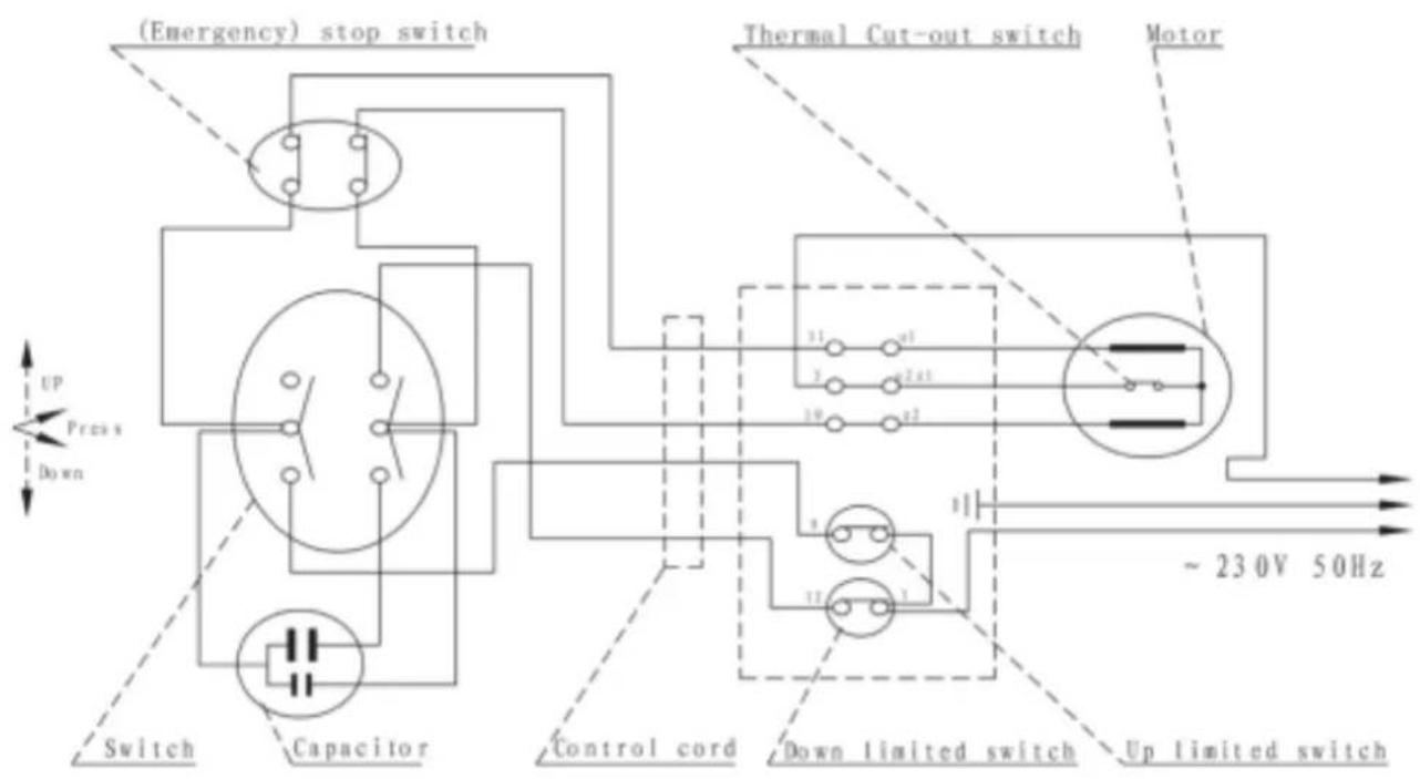 Holzmann ESZ 250D - SCHÉMA ZAPOJENÍ / WIRING DIAGRAM - 1