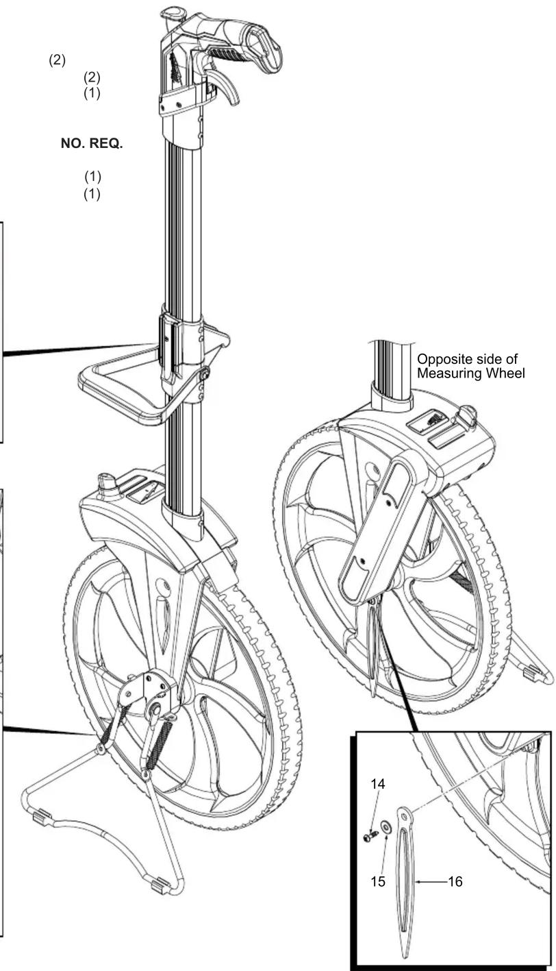 (2) (2) (1) NO. REQ. (1) (1) Opposite side of Measuring Wheel 14 15 16