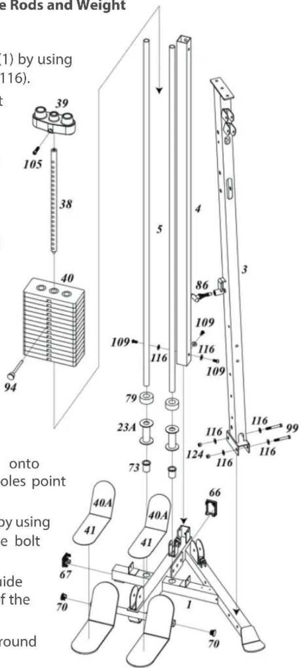 The Rods and Weight 1) by using (116). 39 105 38 40 94 5 4 86 109 116 109 79 23A 73 116 124 116 116 99 116 66 40A 41 40A 41 67 70 1 70 onto holes point by using e bolt ide of the round