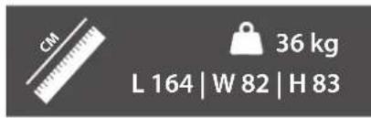 CM 36 kg L 164 | W 82 | H 83