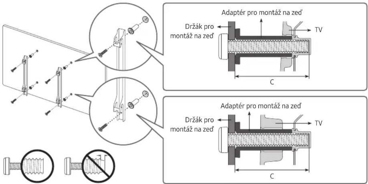 Adaptér pro montáz na zed' Držák pro montáz na zed' C Adaptér pro montáz na zed' Držák pro montáz na zed' C Adaptér pro montáz na zed'