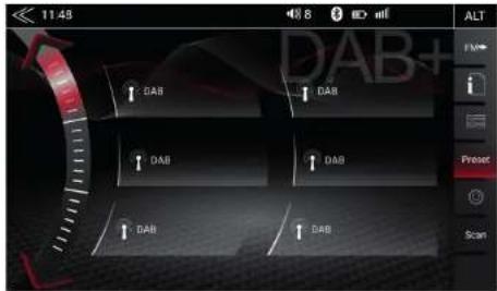 11:48 DAB+ DAB DAB DAB DAB DAB DAB ALT FM+ Preset Scan