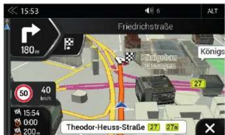 15:53 Friedrichstraße 180m 50 40 km/h 15:54 0:00 200 m Königsbar Passauch 27 Theodor-Heuss-Straße 27 26