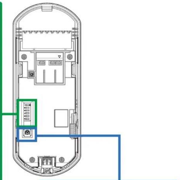 Technical diagram of a mobile phone casing with labeled internal components and a highlighted green section indicating a specific area.