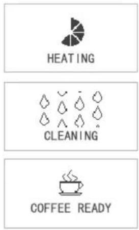HEATING CLEANING COFFEE READY