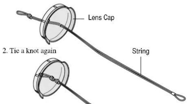 Lens Cap 2. Tie a knot again String