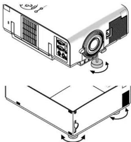 NEC VT440k - Adjusting the Tilt Foot - 2