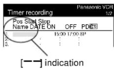 PANASONIC NV-FJ730B - If [--] appears under [Pos/Name] after entering a VIDEO Plus+ code (number) - 1