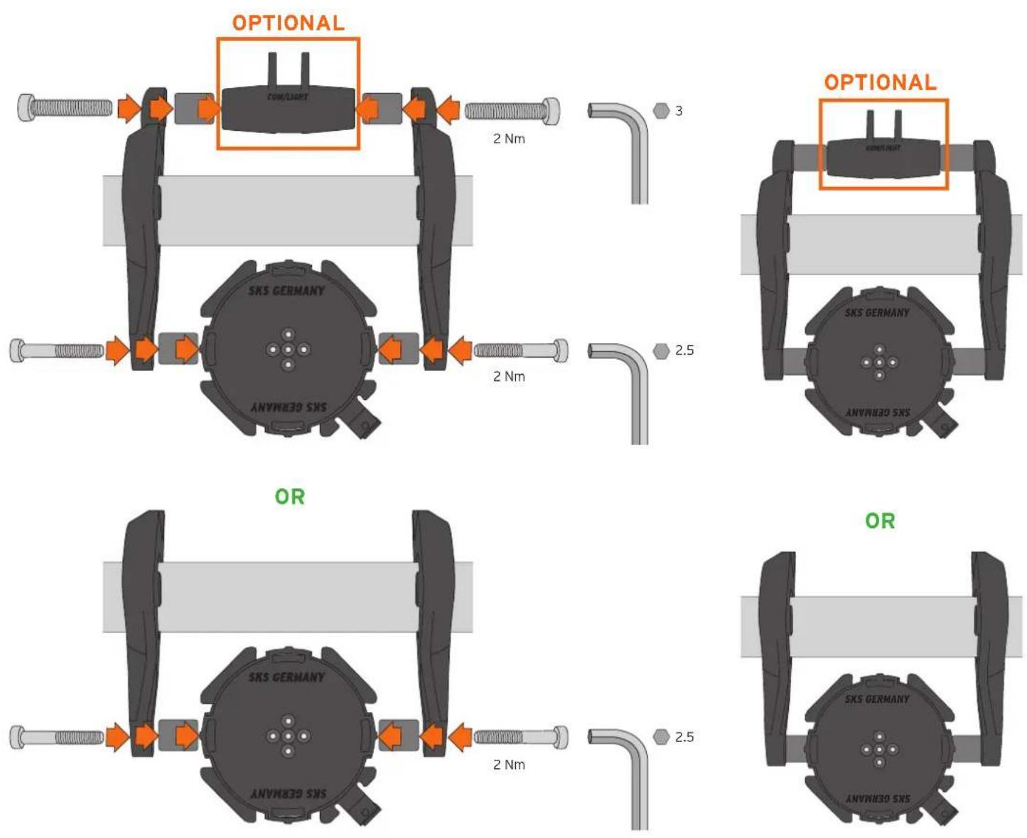 SKS Compit+/Power - Mounting the COMPIT spacers - 1