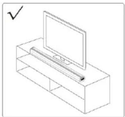 BLAUPUNKT LS180 - Plasarea barei de sunet - 1