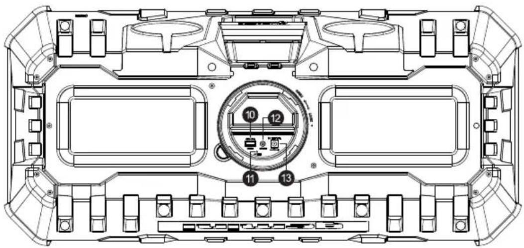 Technical diagram of a vehicle chassis with numbered components for identification