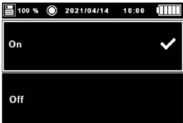 100 % 2021/04/14 10:00 On ✓ Off