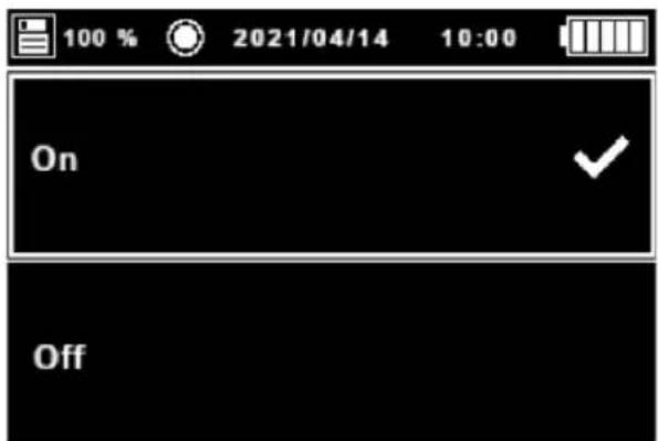 100 % 2021/04/14 10:00 On ✓ Off