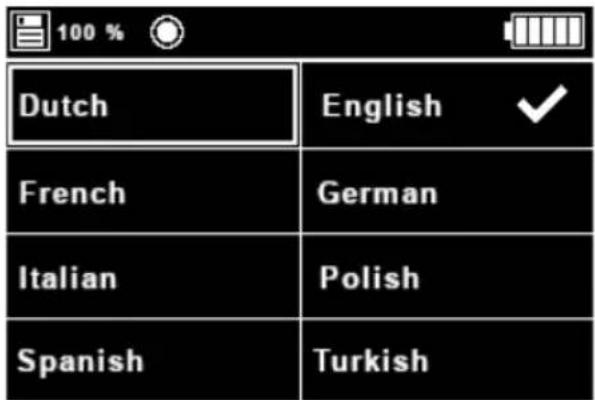PCE Instruments AQD 50 - Untermenü Sprachen - 1