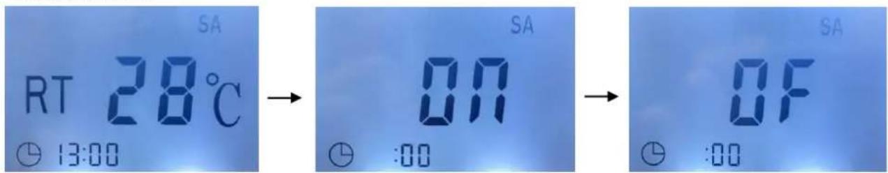 RT 28°C 13:00 SA SA ON SA OF 13:00