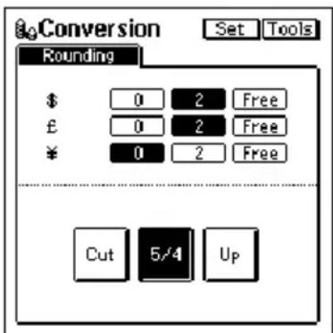 Conversion Set Tools Rounding $ 0 2 Free £ 0 2 Free ¥ 0 2 Free Cut 5/4 Up