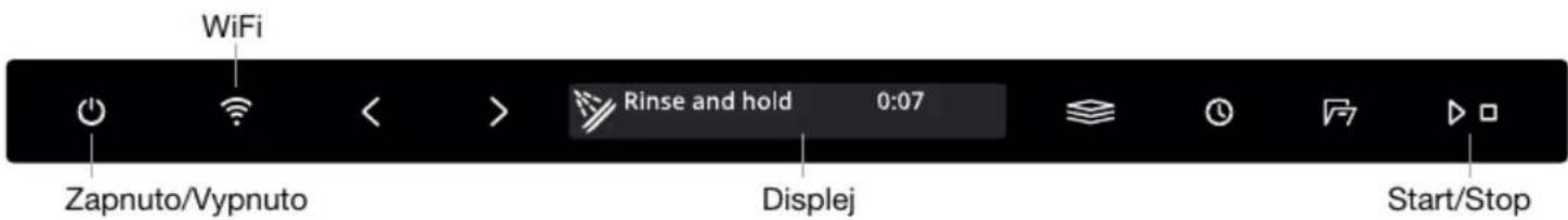 WiFi Rinse and hold 0:07 Zapnuto/Vypnuto Displej Start/Stop