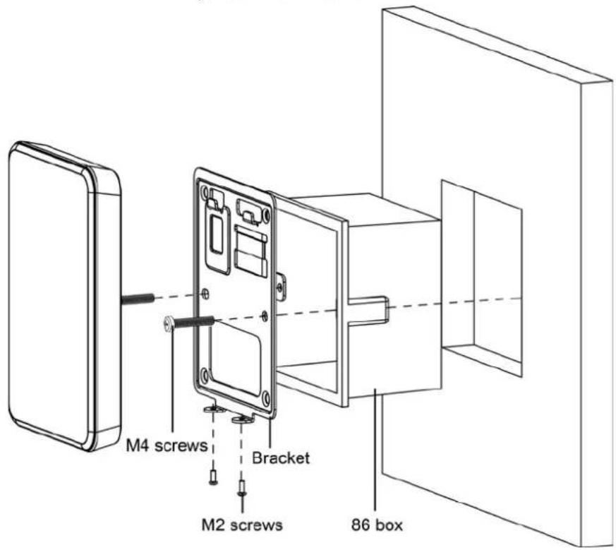 M4 screws Bracket M2 screws 86 box