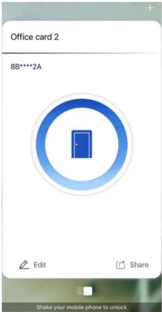 Office card 2 8B****2A Edit Share Shake your mobile phone to unlock