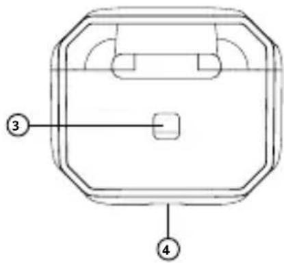 Technical diagram of an octagonal device with numbered components labeled 3 and 4
