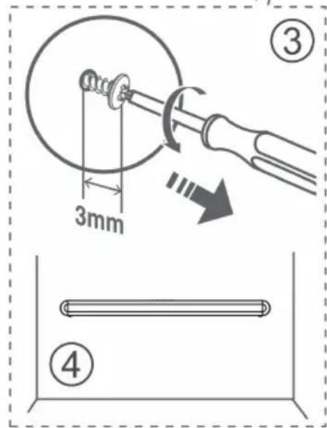 3mm ③ ④