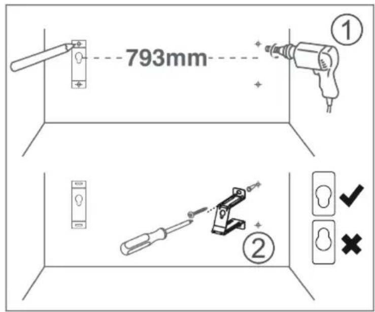 793mm ① ②