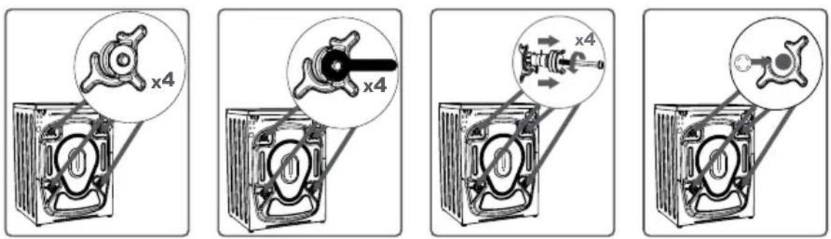 Philco PL 1062 D Chiva - Removal of the transportation screws - 1