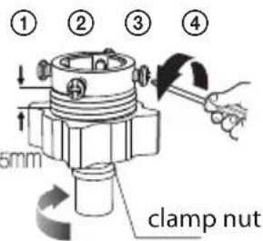 ① ② ③ ④ 5mm clamp nut