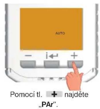 AUTO Pomocí tl. + najděte „PAr“.