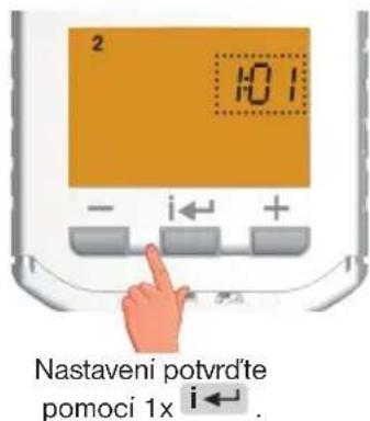 2 10:1 - i← + Nastaveni potvrd'te pomoci 1x i← .