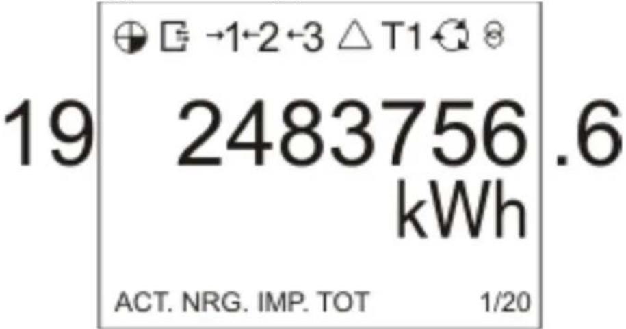 19 2483756.6 kWh ACT. NRG. IMP. TOT 1/20