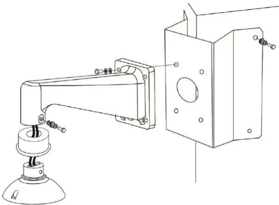 Technical line drawing of a mechanical assembly with no visible text or symbols
