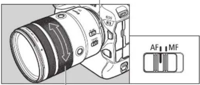CANON RF 135mm F1.8 L IS USM - Nastavení režimu zaostřování - 1