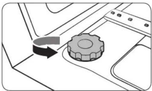 Diagram showing a gear mechanism interacting with a component. No text or symbols present.
