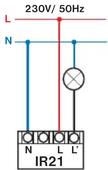 230V/ 50Hz L N N L L' IR21