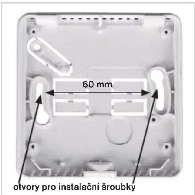 60 mm otvory pro instalační šroubky