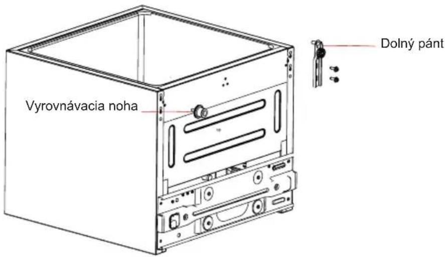 Vyrovnávacia noha Dolný pánt