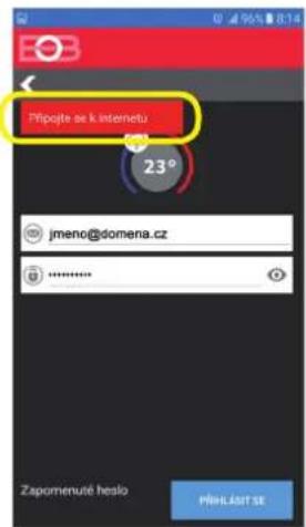 Přípojte se k'internetu 23° jmeno@domena.cz Zapomenuté heslo PřÍHŁÁSIT SE