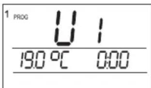 1 PROG U1 19.0 °C 0:00
