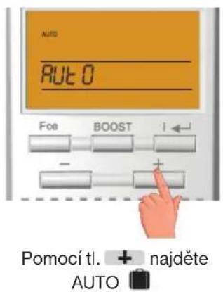 AUTO RUT 0 Foe BOOST I ← - + Pomocí tl. + najděte AUTO
