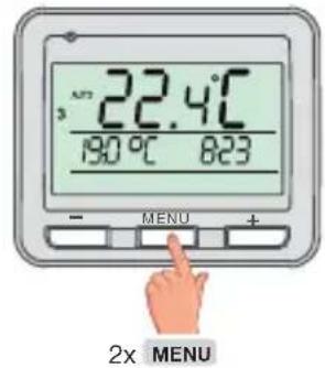 22.4°C 190 °C 8:23 MENU 2x MENU